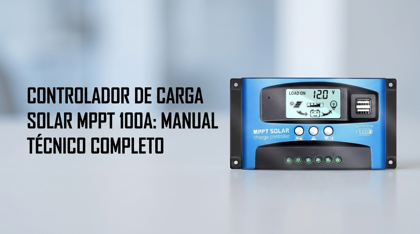 Controlador Carga Painel Solar MPPT 100A 12V 24V Automático: Manual Técnico Completo