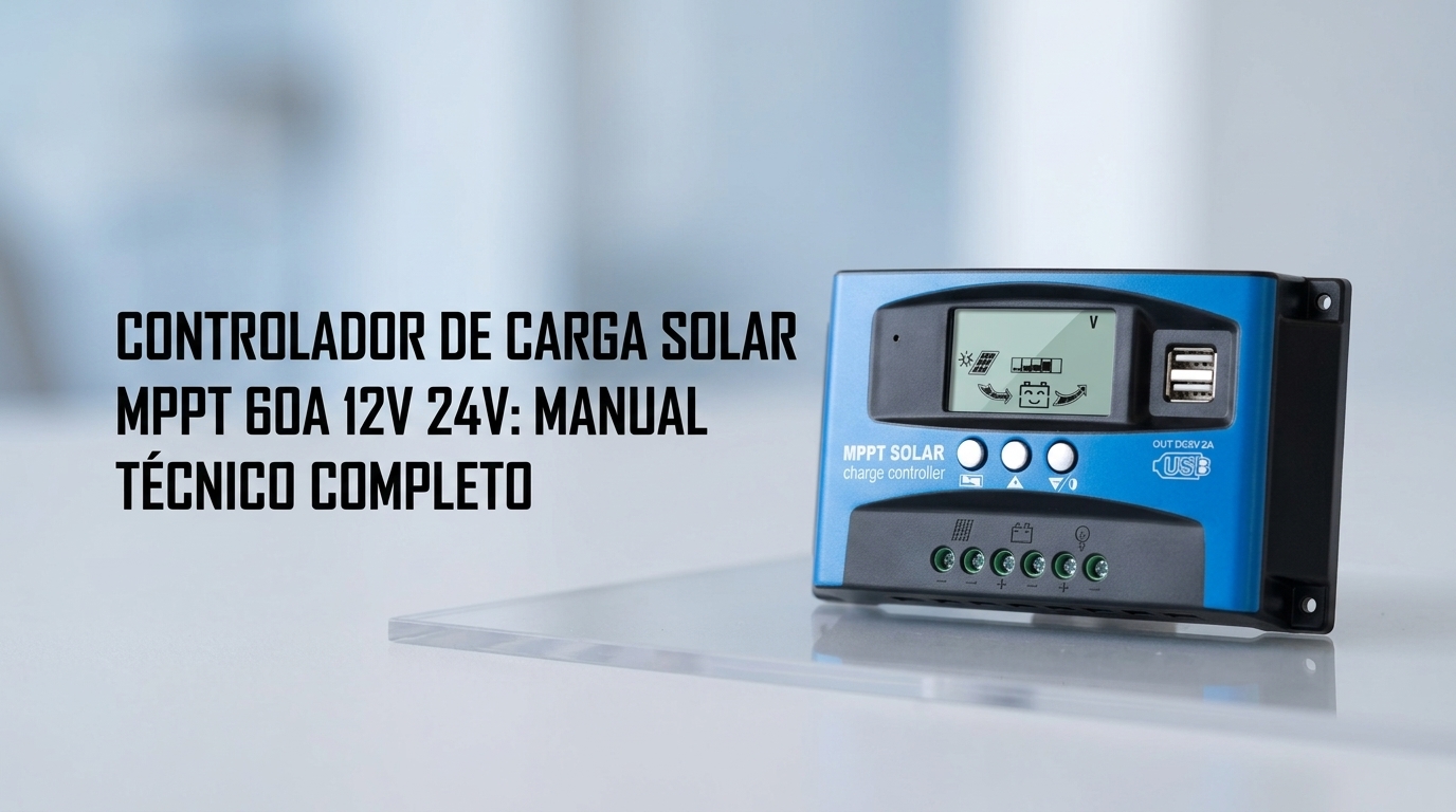Controlador Carga Painel Solar MPPT 60A 12V 24V Automático: Manual Técnico Completo
