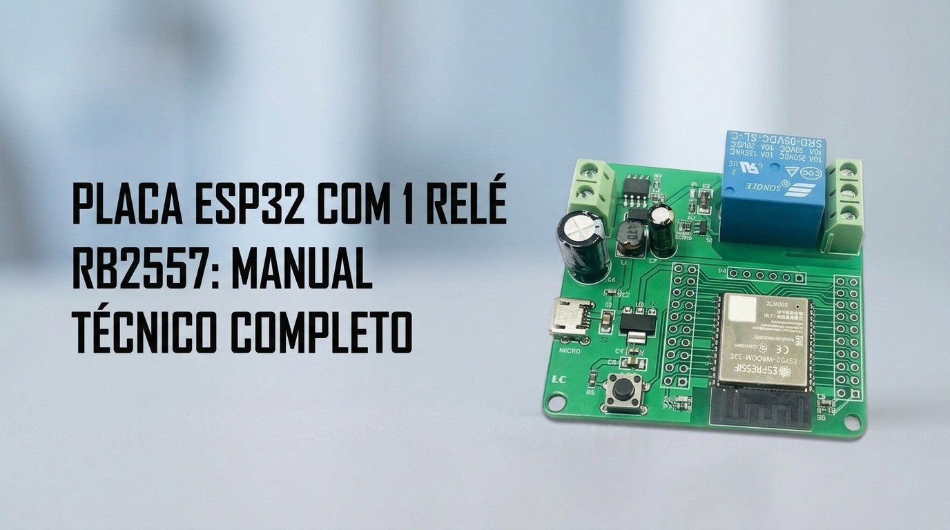 Placa ESP32 com 1 Relé RB2557: Manual Técnico Completo