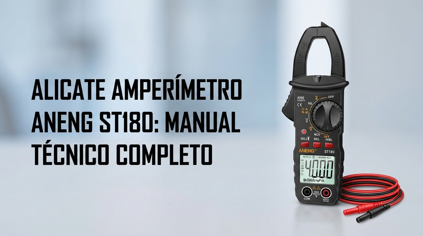 Alicate Amperímetro Digital Profissional Aneng ST180: Manual Técnico Completo