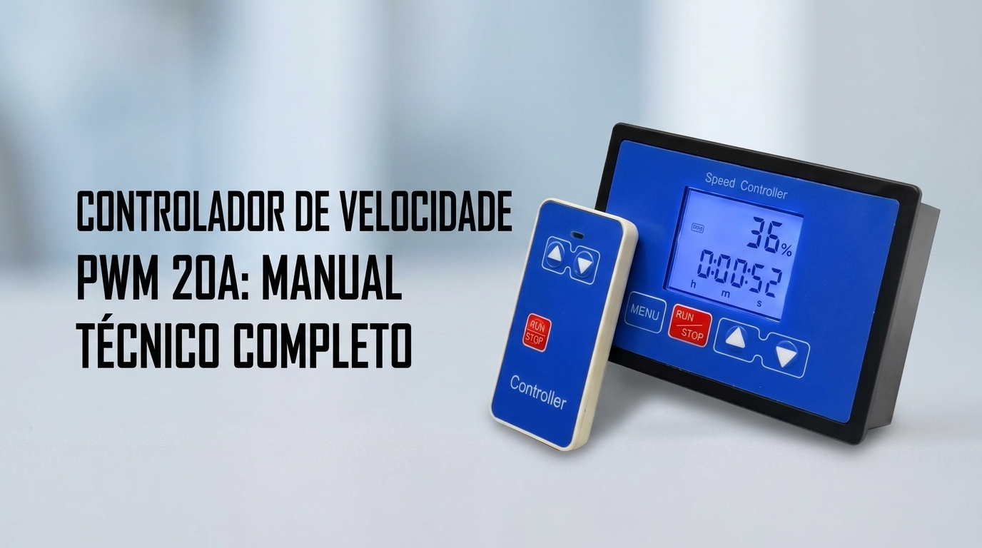 Controlador de Velocidade PWM 20A com Controle Remoto: Manual Técnico Completo