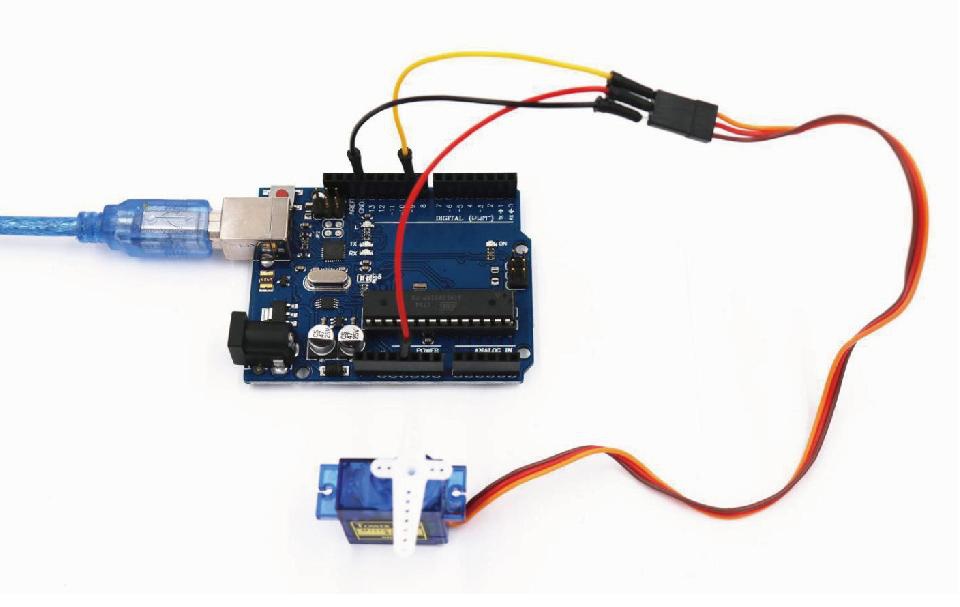 Movimentação angular contínua do braço do servomotor