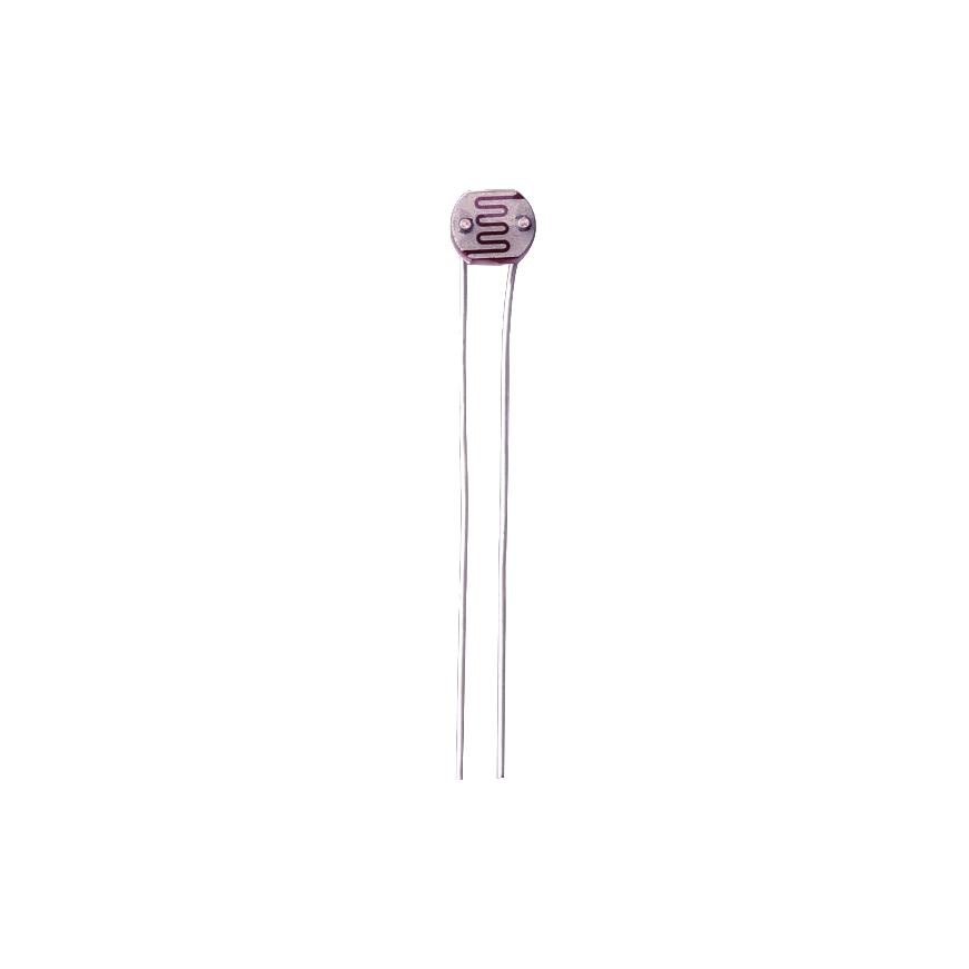 Sensor fotoresistivo LDR de 5mm com trilhas de sulfeto de cádmio