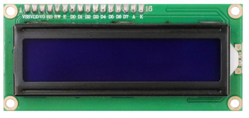 Display LCD 16x2 com placa adaptadora serial I2C soldada na traseira