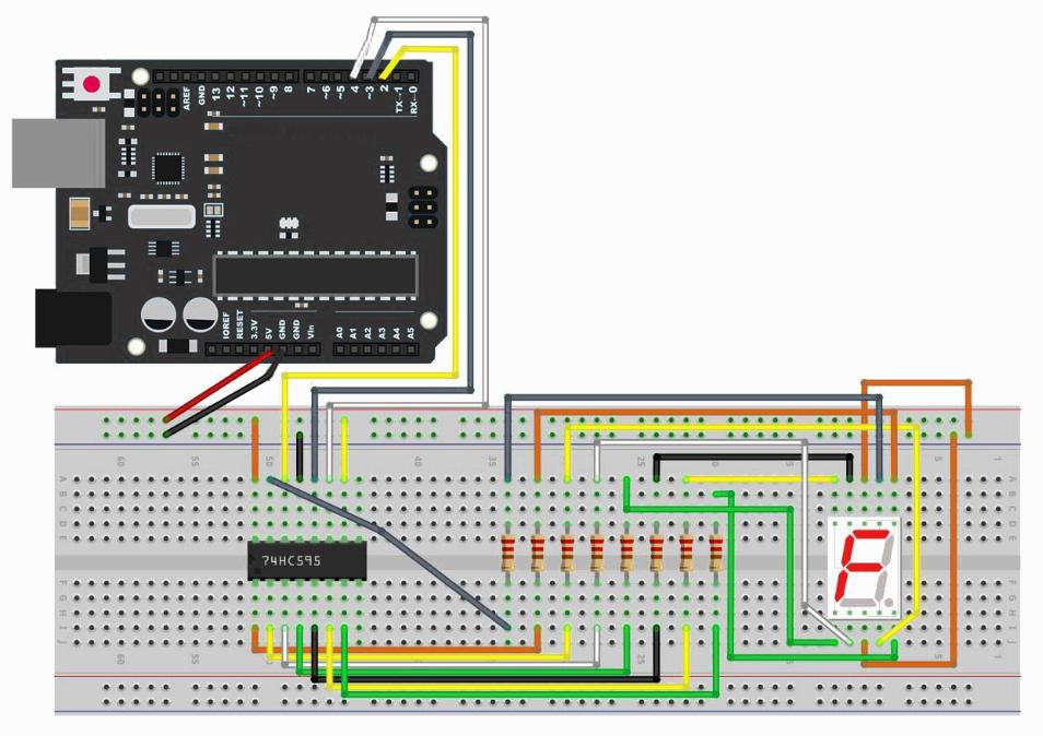 Fiação completa com resistores limitadores de 220 ohms