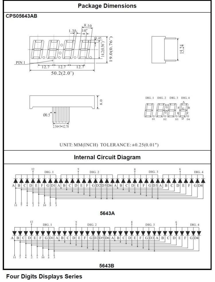Diagrama esquemático de multiplexação temporal com 4 pinos de habilitação