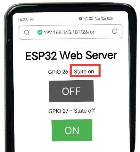 Interface web exibindo os dois canais operando em estado ativo