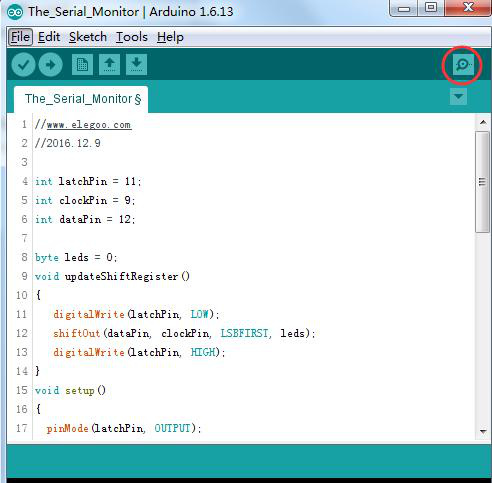 Interface de digitação de caracteres no campo de envio do Monitor Serial da IDE