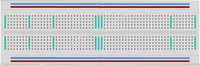 Componentes da Lição 3: placa Uno, protoboard, resistores de diferentes valores e LED vermelho