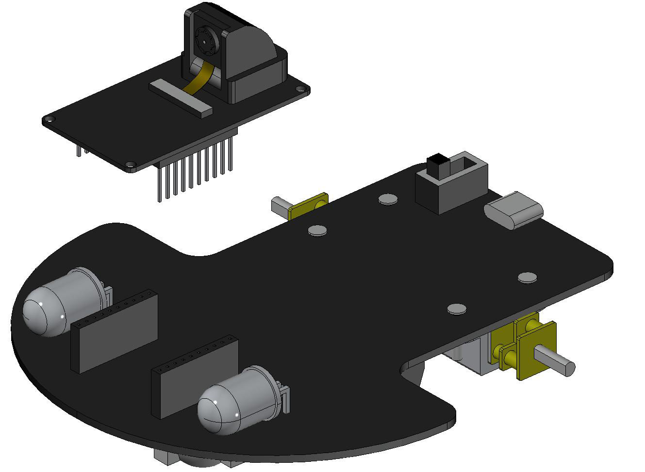 Passo 3: encaixe da placa ESP32-CAM com câmera no soquete do chassi driver