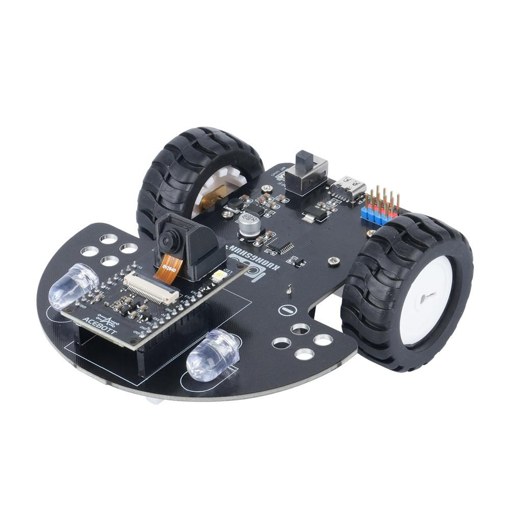 Kit Robô 2WD ESP32-CAM Vision RB2686 totalmente montado com câmera frontal e faróis de LED