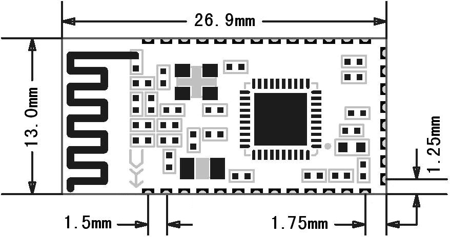 Módulo transceptor Bluetooth Low Energy HC-08