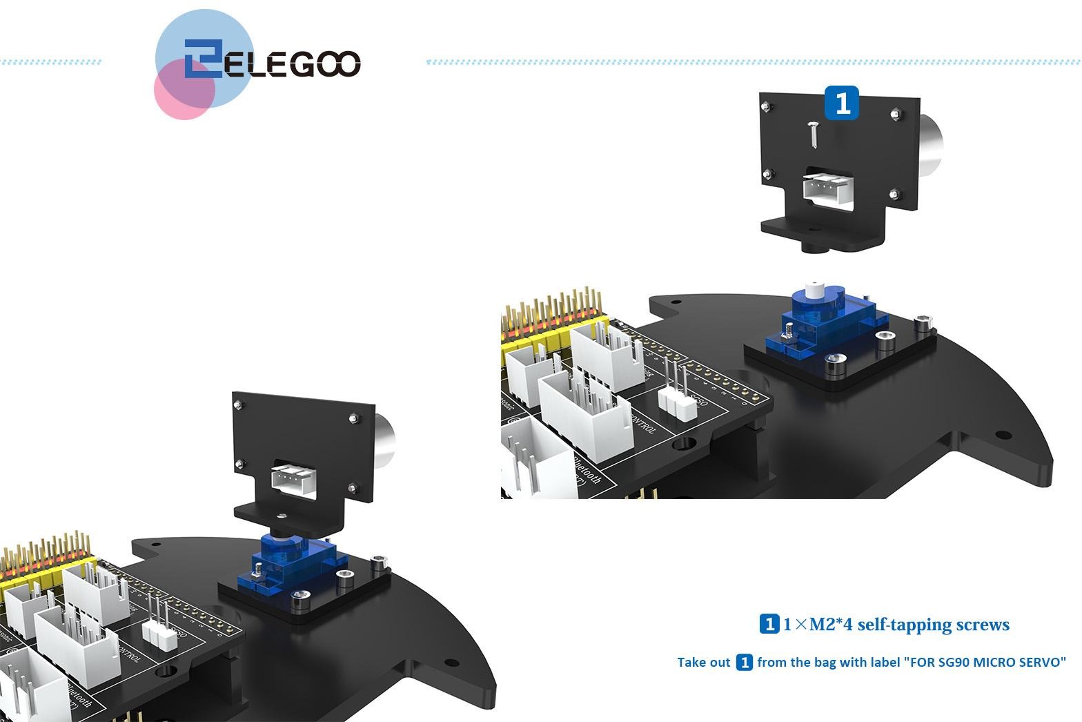 Passo 10: Acoplamento do sensor ultrassônico HC-SR04 no suporte