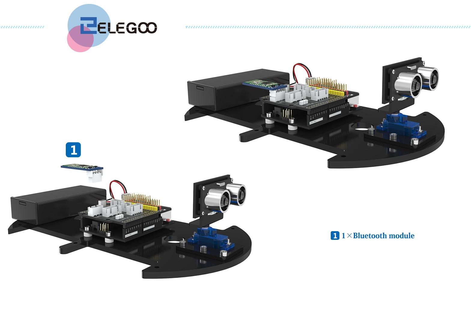 Passo 18: União mecânica dos chassis com espaçadores sextavados M3