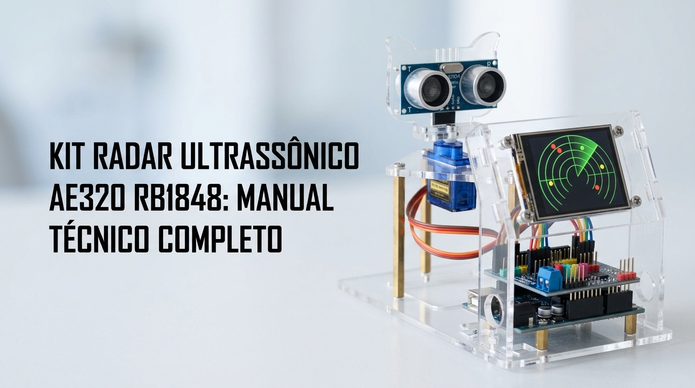 Kit Educacional Radar Ultrassônico Compatível com Arduino AE320 RB1848 - Curso Completo
