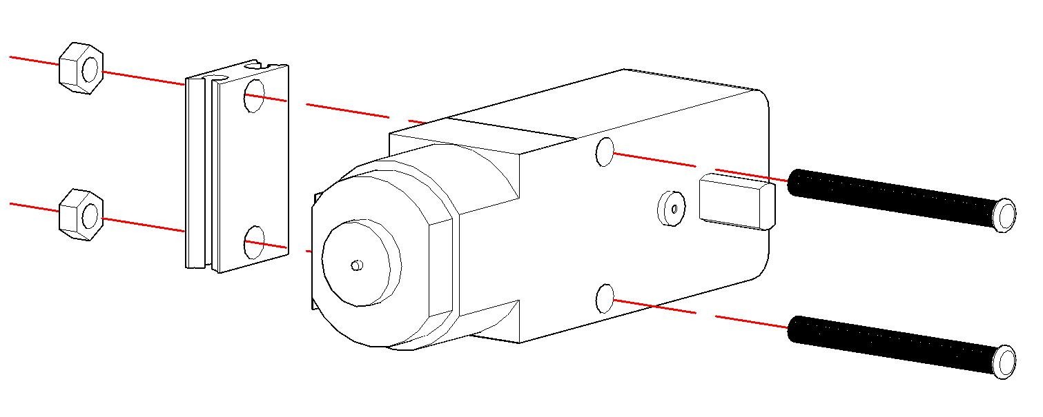 Passo 2.1 – Fixação dos suportes metálicos angulados nos 4 motores TT
