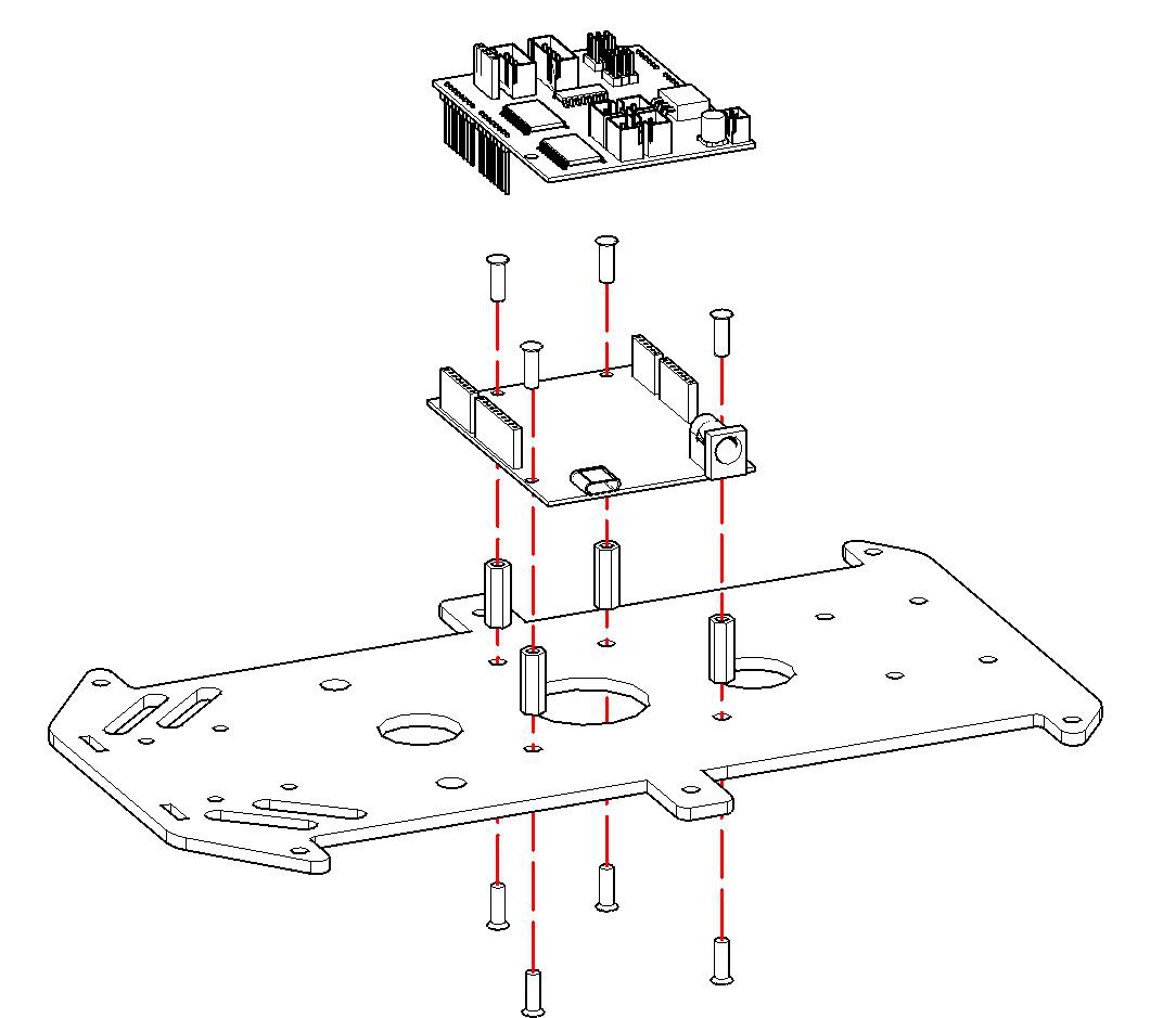 Passo 5 — Enlace UART UNO<>CAM e roteamento de cabos