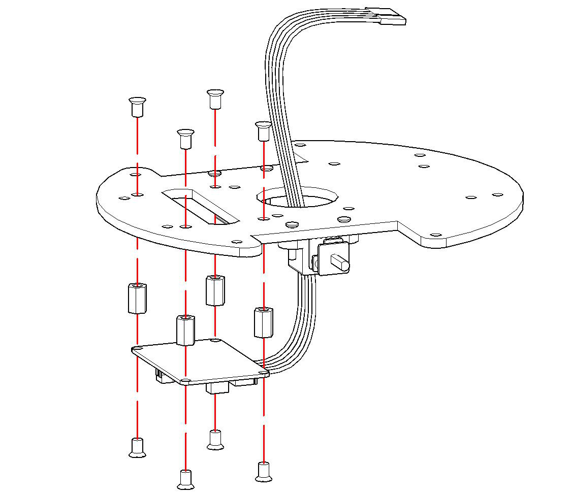 Passo 2 — Seguidor de 3 canais sobre colunas com chicote XH2.54
