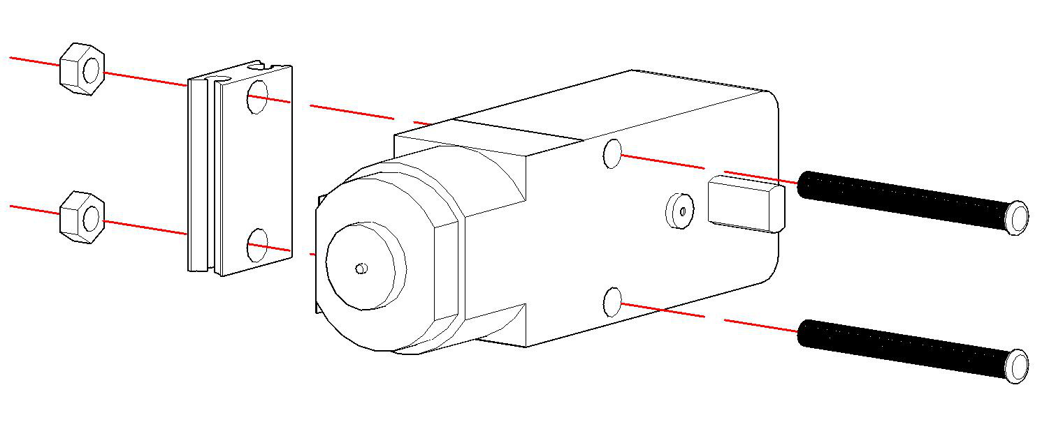 Passo 1.1 — Suportes metálicos fixados nos 4 motores TT