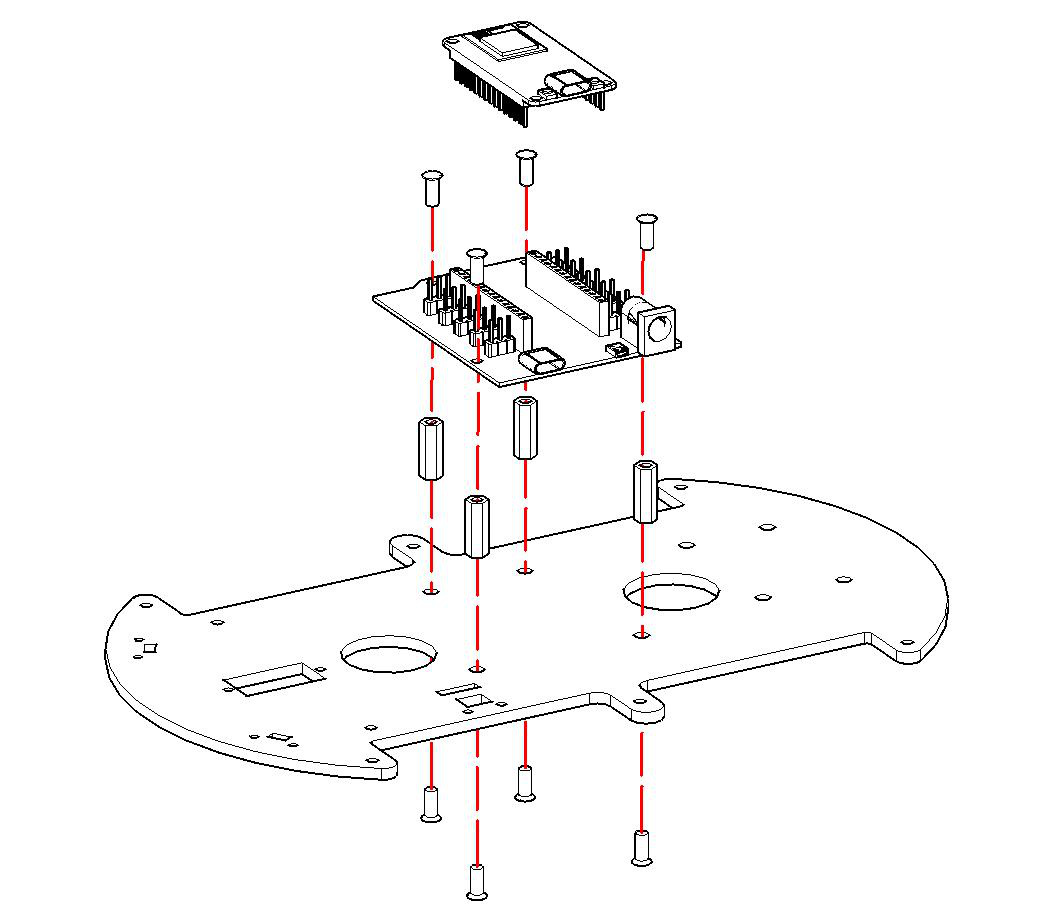 Passo 5 — Controladora ESP32 e expansão na placa superior