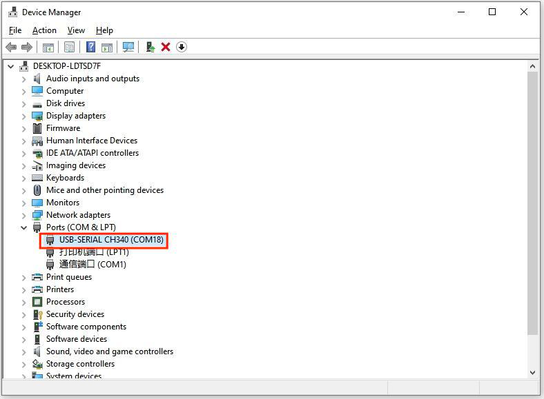 Instalação manual do driver CH340 no Windows
