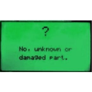 Display LCR-T4 ao apresentar erro: No, unknown, or damaged part