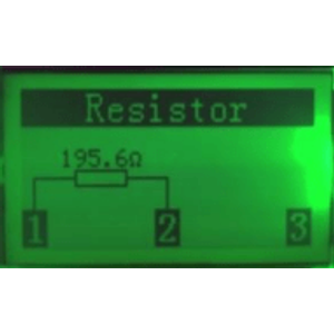 Display LCR-T4 ao medir resistor de 200 ohms