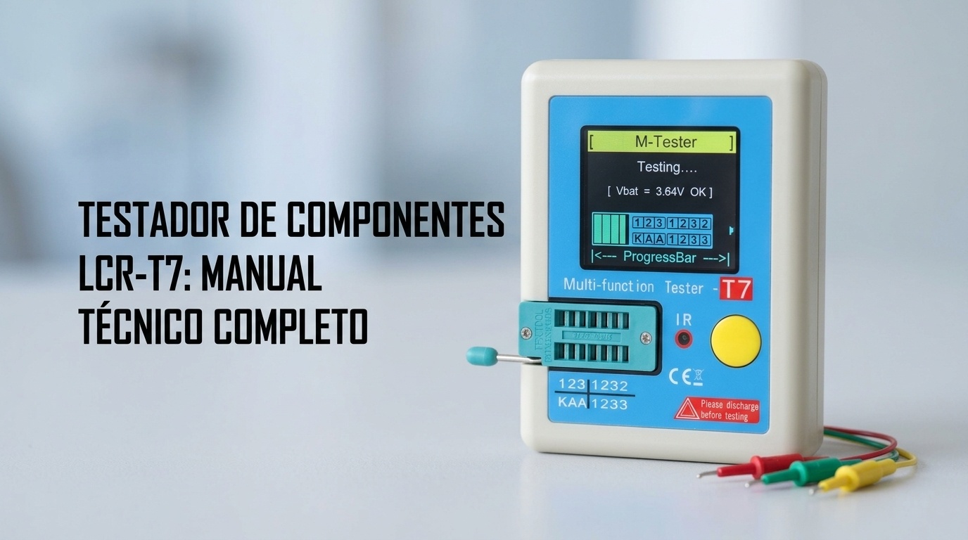 Testador de Componentes LCR-T7: Manual Técnico Completo