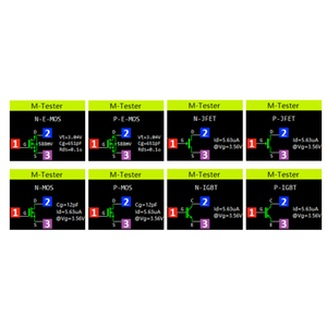 Exemplo de leitura de Transistor MOSFET Canal N no display do LCR-T7