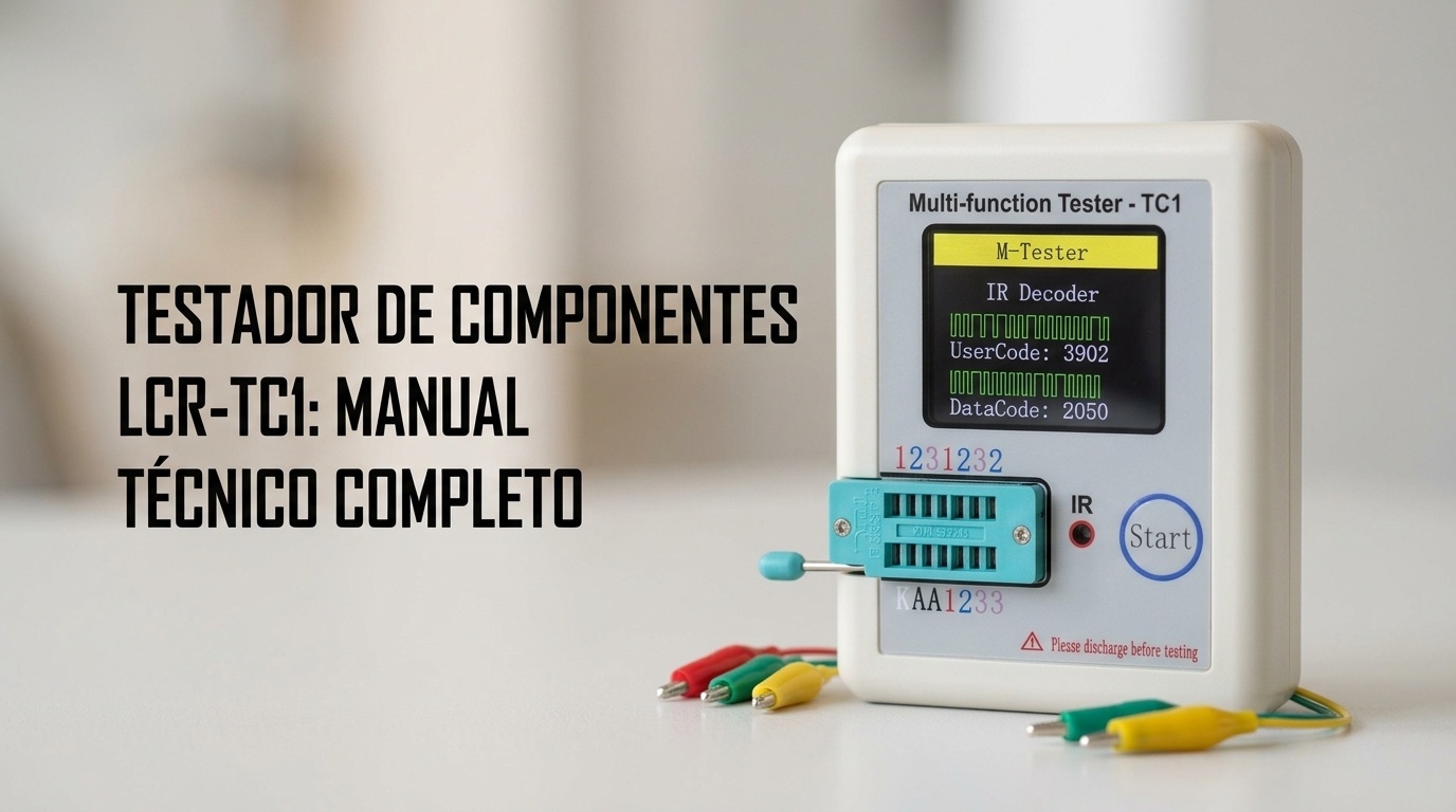 Testador de Componentes LCR-TC1: Manual Técnico Completo