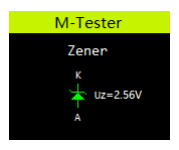Leitura de diodo Zener na área K-A