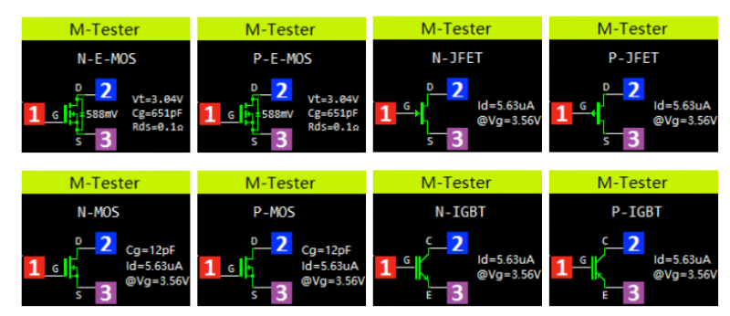 Leitura de transistor MOSFET canal N com diodo de proteção