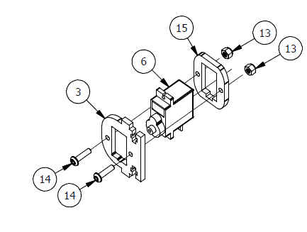 Fixação e retenção do servomotor no suporte da perna