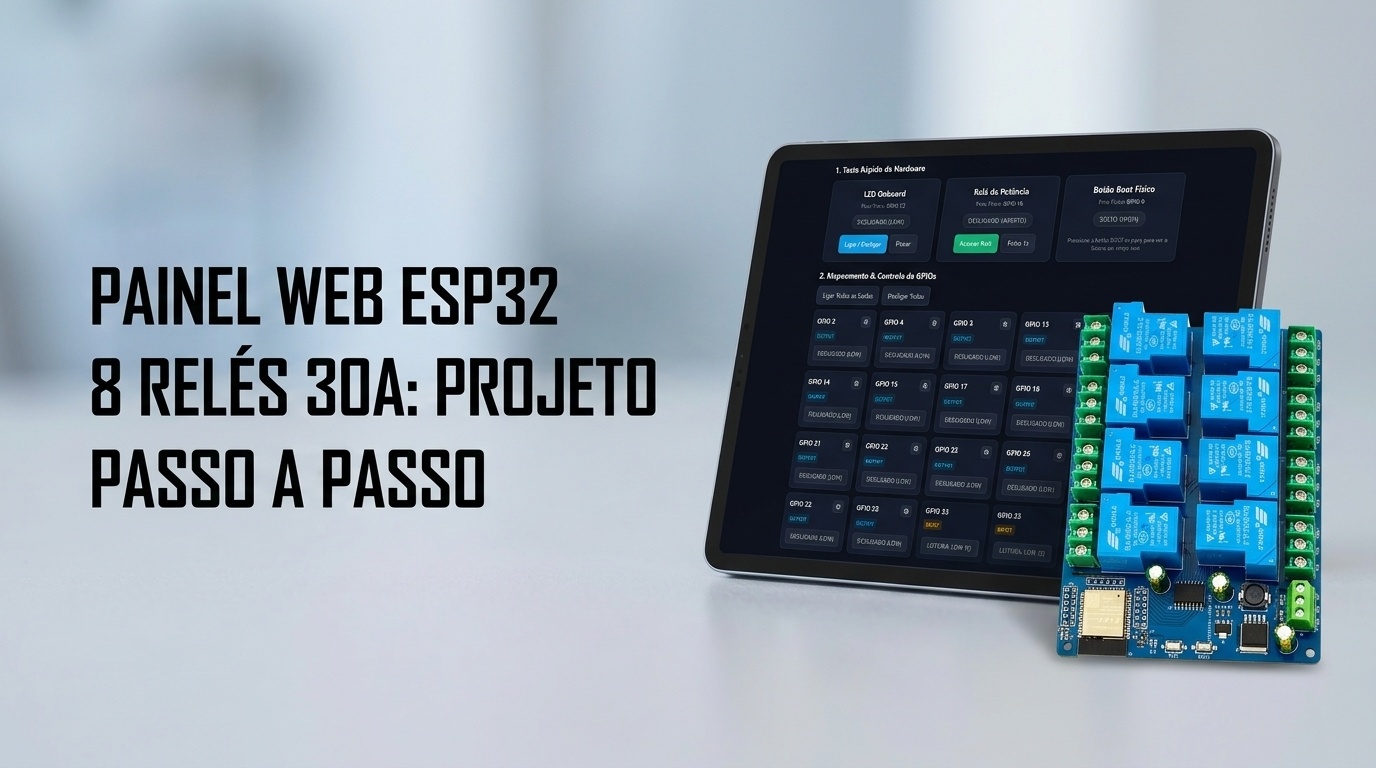 Painel Web de Controle para Placa ESP32 com 8 Relés de 30A