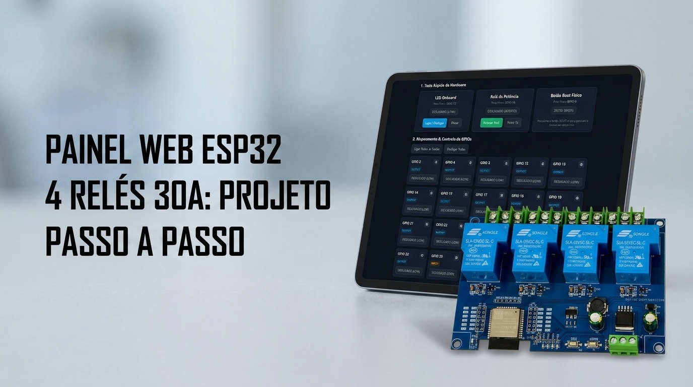 Painel Web de Controle para Placa ESP32 com 4 Relés de 30A