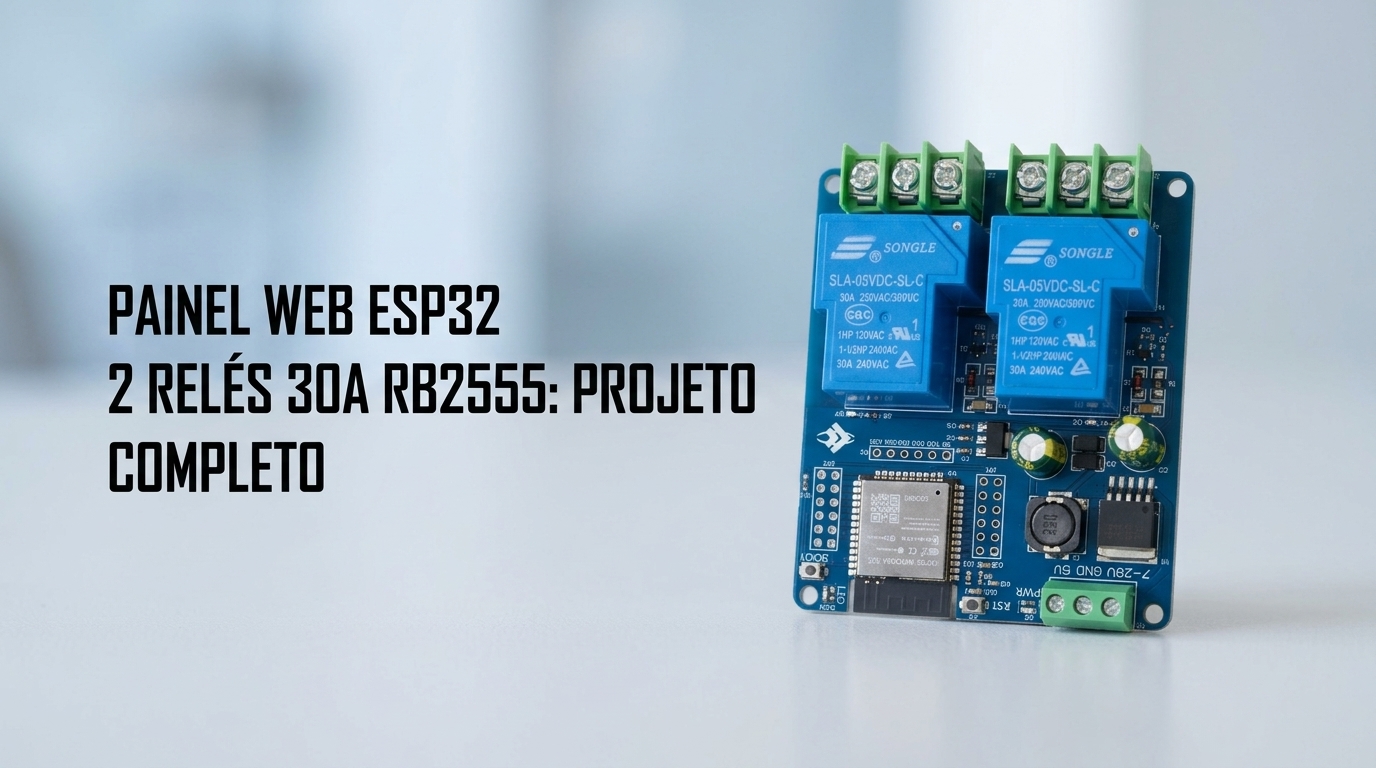 Placa ESP32 com 2 Relés de 30A RB2555: Manual Técnico Completo