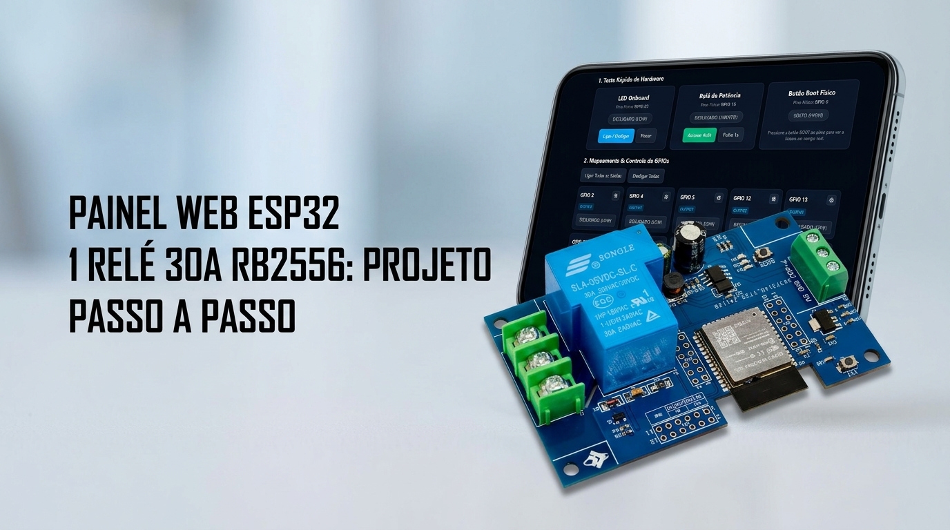 Painel Web de Controle para Placa ESP32 com 1 Relé de 30A