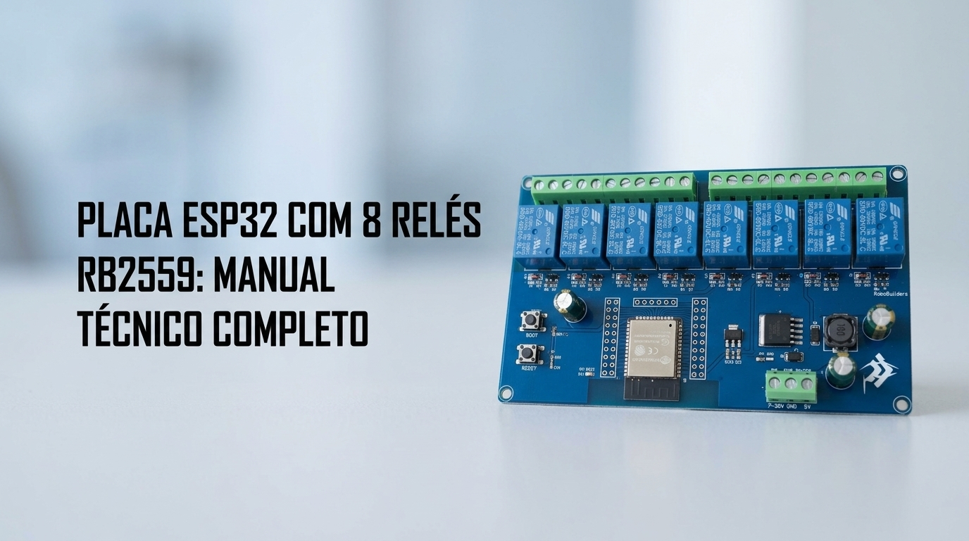 Placa ESP32 com 8 Relés RB2559: Manual Técnico Completo