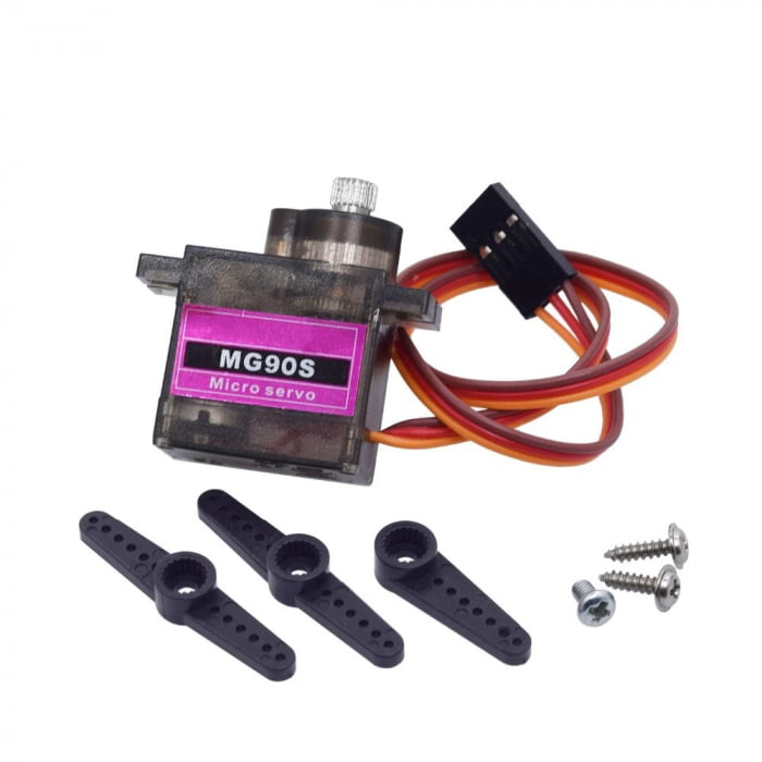 Micro Servo Motor MG90S com carcaça e engrenagens metálicas
