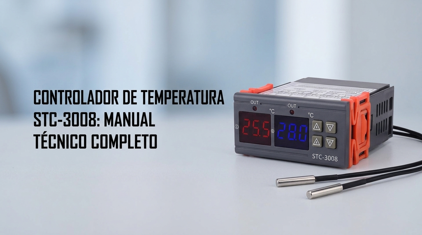 Controlador de Temperatura Duplo STC-3008: Manual Técnico Completo