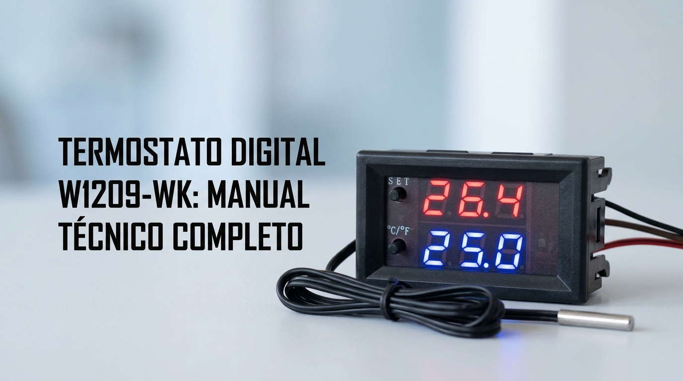 Termostato Digital W1209-WK: Manual Técnico Completo