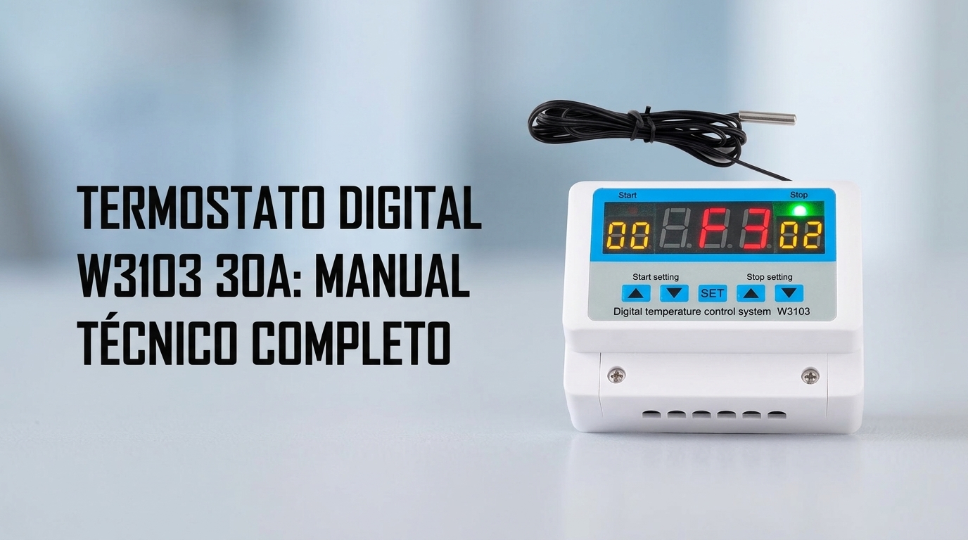 Termostato Digital W3103 30A: Manual Técnico Completo